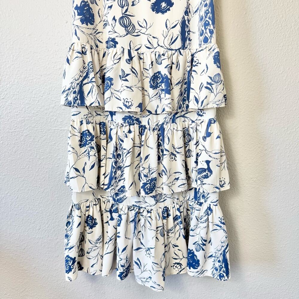 Abercrombie Drama Ruffle Tiered Maxi Dress Size Large Petite - Picture 8 of 11